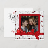 Happy Valentine's Day Card with Photo 招待状 (正面/裏面)