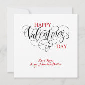 Happy Valentine's Day Card with Photo 招待状 (裏面)