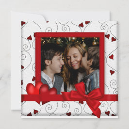 Happy Valentine's Day Card with Photo 招待状