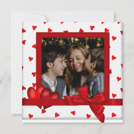 Happy Valentine's Day Card with Photo 招待状