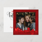 Happy Valentine's Day Card with Photo 招待状 (正面/裏面)