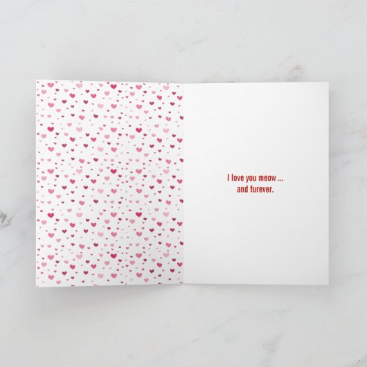 Happy Valentine's Day Cats Dancing カード (内部)