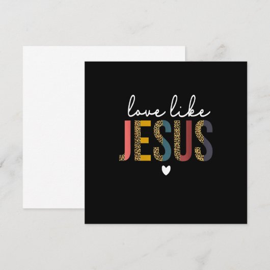 Happy Valentine's Day Christian Leopard Love Like 招待状 (正面/裏面)