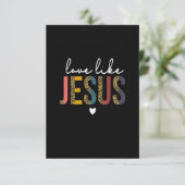 Happy Valentine's Day Christian Leopard Love Like 招待状 (スタンド正面)