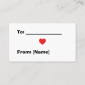 Happy Valentine's Day Cool Capybara Classroom Card エンクロージャーカード (裏面)