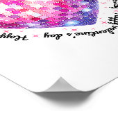 Happy Valentine's Day Coquette Nk Disco Ball Heart ポスター (角)