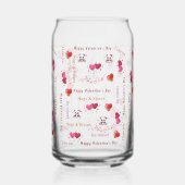 Happy Valentine's Day Couple Drinkware Set Love ガラス缶 (左)