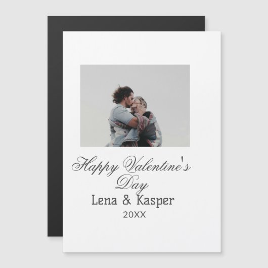 Happy Valentine's day couple photo modern simple t (正面/裏面)