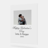 Happy Valentine's day couple photo modern simple t アクリルサイン (傾斜)