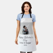 Happy Valentine's day couple photo modern simple t エプロン (着用した状態)