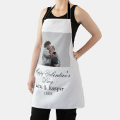 Happy Valentine's day couple photo modern simple t エプロン (インサイチュ)
