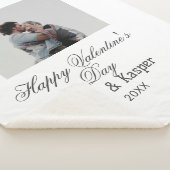 Happy Valentine's day couple photo modern simple t シェルパブランケット (3/4)