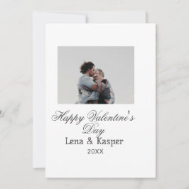 Happy Valentine's day couple photo modern simple t シーズンカード