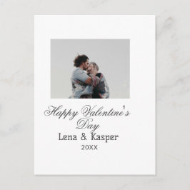 Happy Valentine's day couple photo modern simple t ポストカード