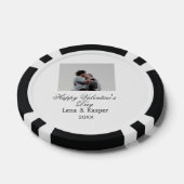 Happy Valentine's day couple photo modern simple t ポーカーチップ (シングル)