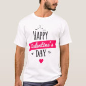 Happy valentine's day couple t-shirts tシャツ (正面)