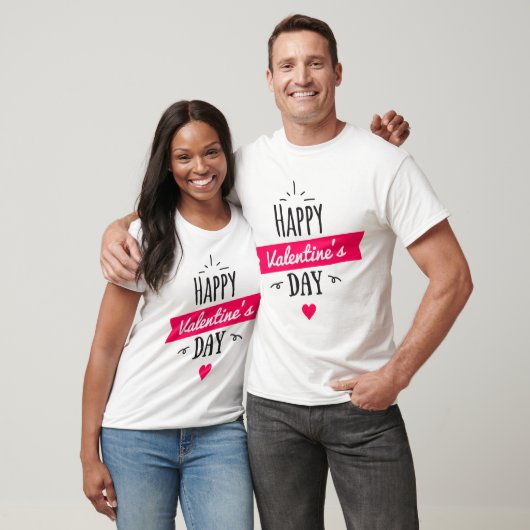 Happy valentine's day couple t-shirts tシャツ (ユニセックス)