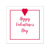Happy Valentine's Day Cursive Script Heart セルフインキングスタンプ (デザイン)