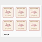 Happy Valentine's Day Custom Candle Labels  スクエアシール (シート)