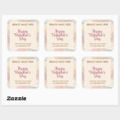 Happy Valentine's Day Custom Candle Labels  スクエアシール (シート)