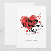 Happy Valentines Day Custom love gift  Holiday シーズンカード (正面/裏面)