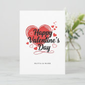 Happy Valentines Day Custom love gift  Holiday シーズンカード (スタンド正面)