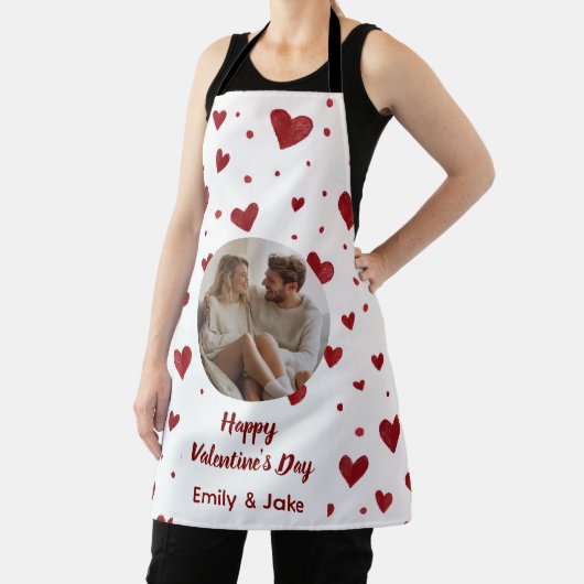 Happy Valentine's Day Custom Photo Apron  エプロン (インサイチュ)