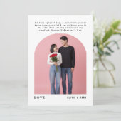 Happy Valentines Day Custom Photo Collage Holiday シーズンカード (スタンド正面)