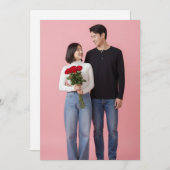 Happy Valentines Day Custom Photo Collage Holiday シーズンカード (正面/裏面)