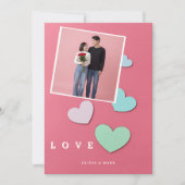 Happy Valentines Day Custom Photo Collage Love シーズンカード (正面)