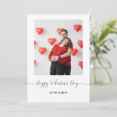 Happy Valentines Day Custom Photo Collage love シーズンカード (スタンド正面)