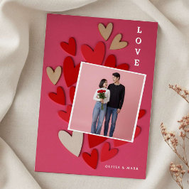 Happy Valentines Day Custom Photo Collage Love    シーズンカード