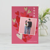 Happy Valentines Day Custom Photo Collage Love シーズンカード (スタンド正面)