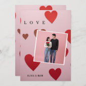 Happy Valentines Day Custom Photo Collage Love シーズンカード (正面/裏面)
