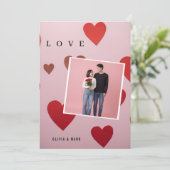 Happy Valentines Day Custom Photo Collage Love シーズンカード (スタンド正面)