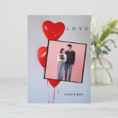 Happy Valentines Day Custom Photo Collage Love  シーズンカード (スタンド正面)