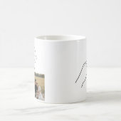 Happy Valentines Day Custom Photo Collage Romantic コーヒーマグカップ (中央)