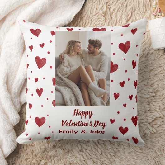 Happy Valentine's Day | Custom Photo Pillow クッション (ブランケット)