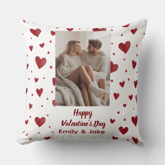 Happy Valentine's Day | Custom Photo Pillow クッション (正面)