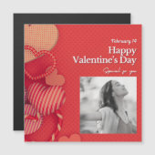 Happy valentine's day Custom Photo Red Hearts (正面/裏面)