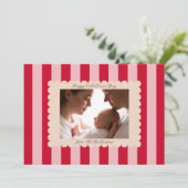 Happy Valentine's Day Custom Photograph Modern シーズンカード (スタンド正面)