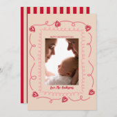 Happy Valentine's Day Custom Photograph Whimsical シーズンカード (正面/裏面)