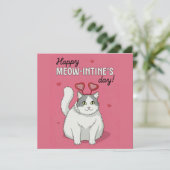 Happy Valentines Day Cute Cat With Heart Headband (スタンド正面)
