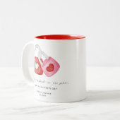 Happy Valentine's Day Cute Fun Locks Custom Mug ツートーンマグカップ (正面左)
