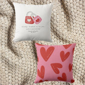 Happy Valentine's Day Cute Fun Locks Hearts Custom クッション