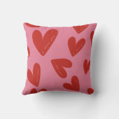 Happy Valentine's Day Cute Fun Locks Hearts Custom クッション (裏面)