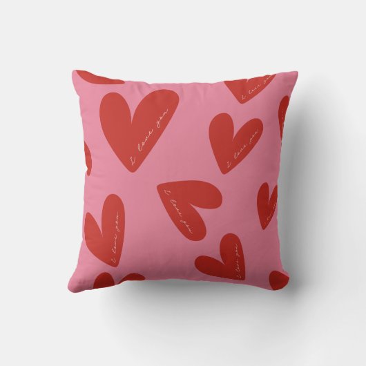 Happy Valentine's Day Cute Fun Locks Hearts Custom クッション (裏面)