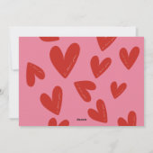 Happy Valentine's Day Cute Fun Locks Hearts Custom シーズンカード (裏面)