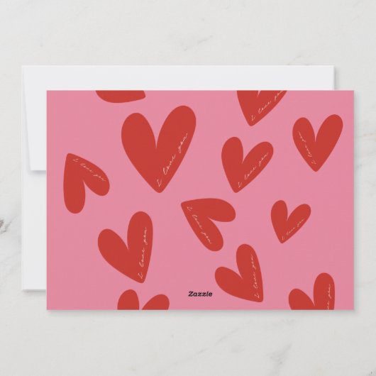 Happy Valentine's Day Cute Fun Locks Hearts Custom シーズンカード (裏面)