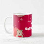 Happy Valentine's Day Cute Heart Mug コーヒーマグカップ (左)